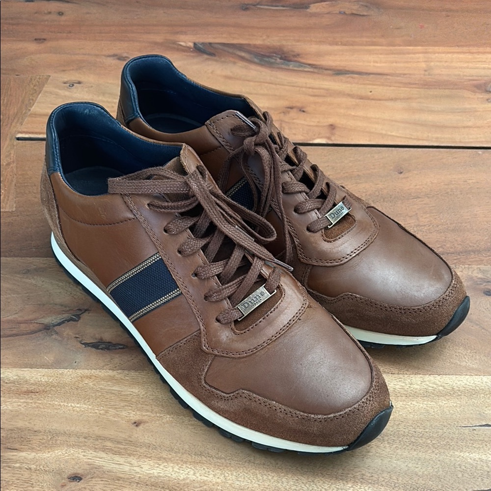 Men's Brown Leather Sneakers